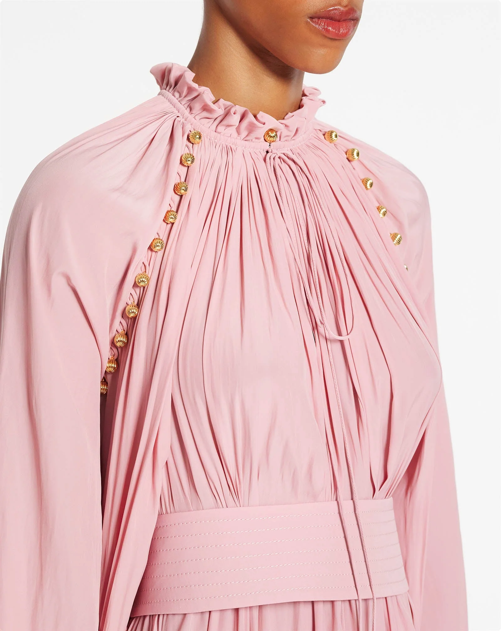 ASYMMETRICAL CHARMEUSE DRESS - Image 5