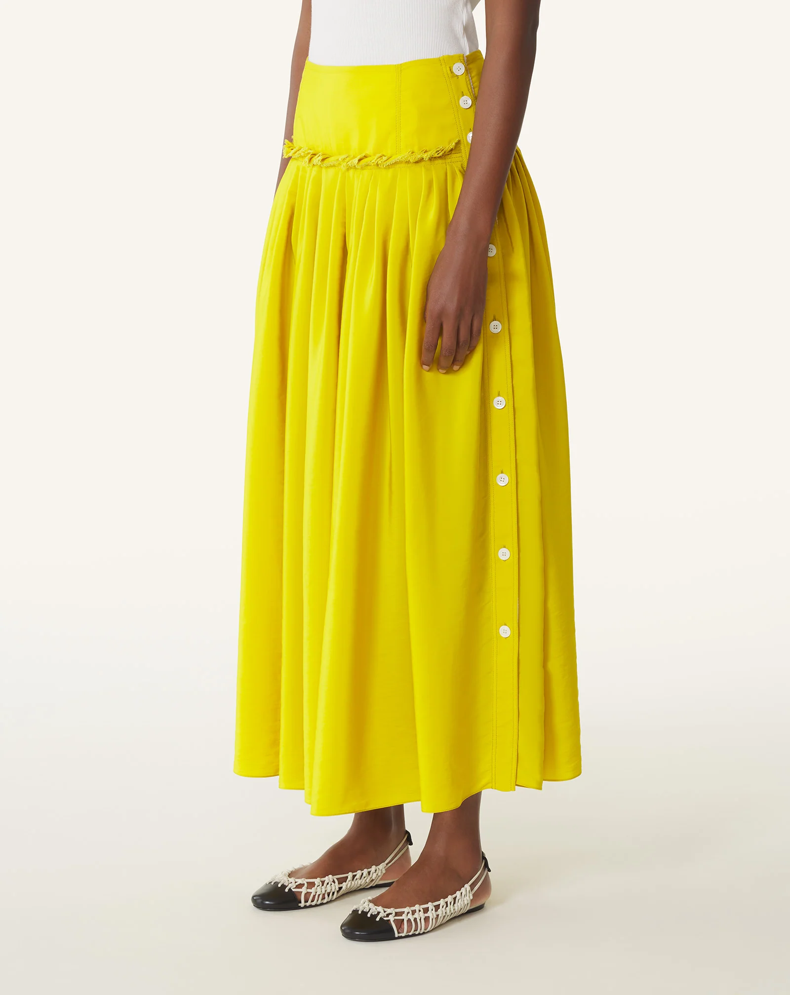 BASQUE SKIRT IN CHARMEUSE - Image 3