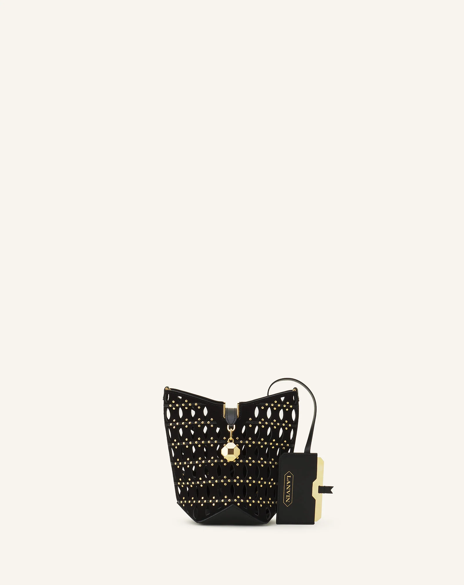 CATCH BY LANVIN NANO BUCKET BAG IN SUEDE - Image 10