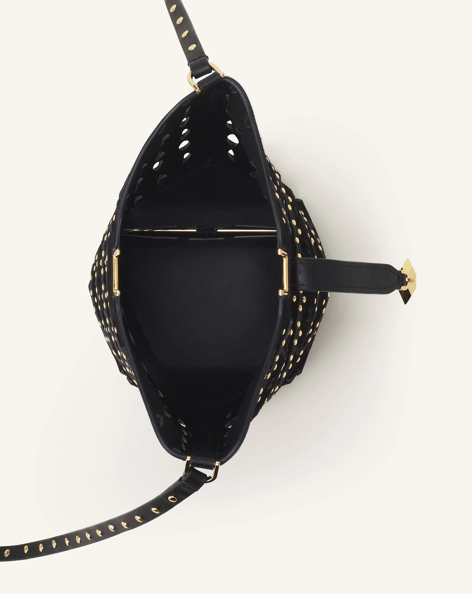 CATCH BY LANVIN NANO BUCKET BAG IN SUEDE - Image 6