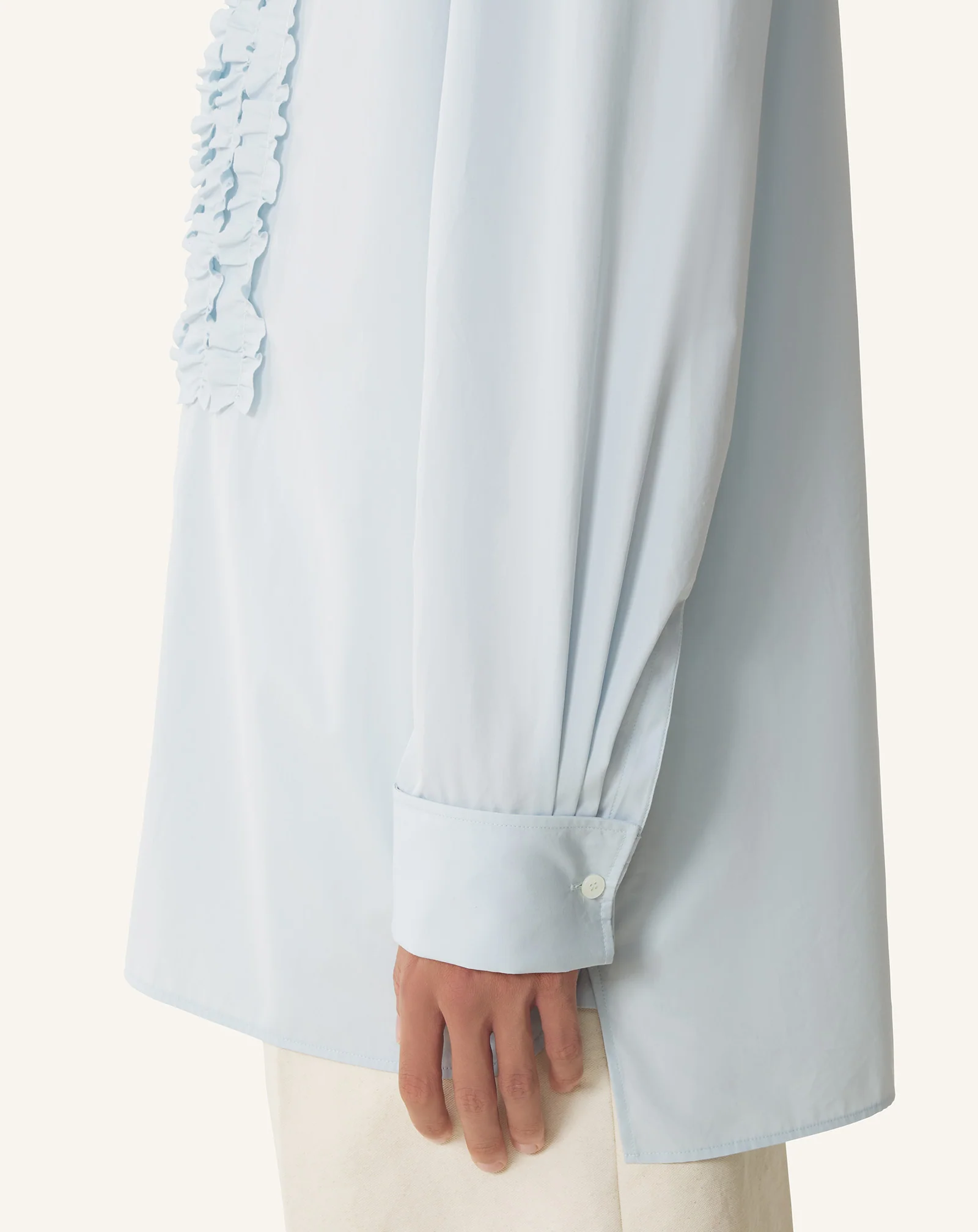 COTTON POPLIN BIB FRONT SHIRT - Image 6