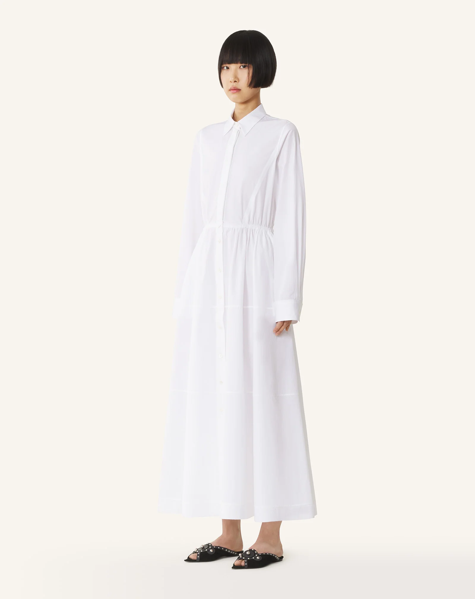 COTTON POPLIN SHIRT DRESS - Image 3