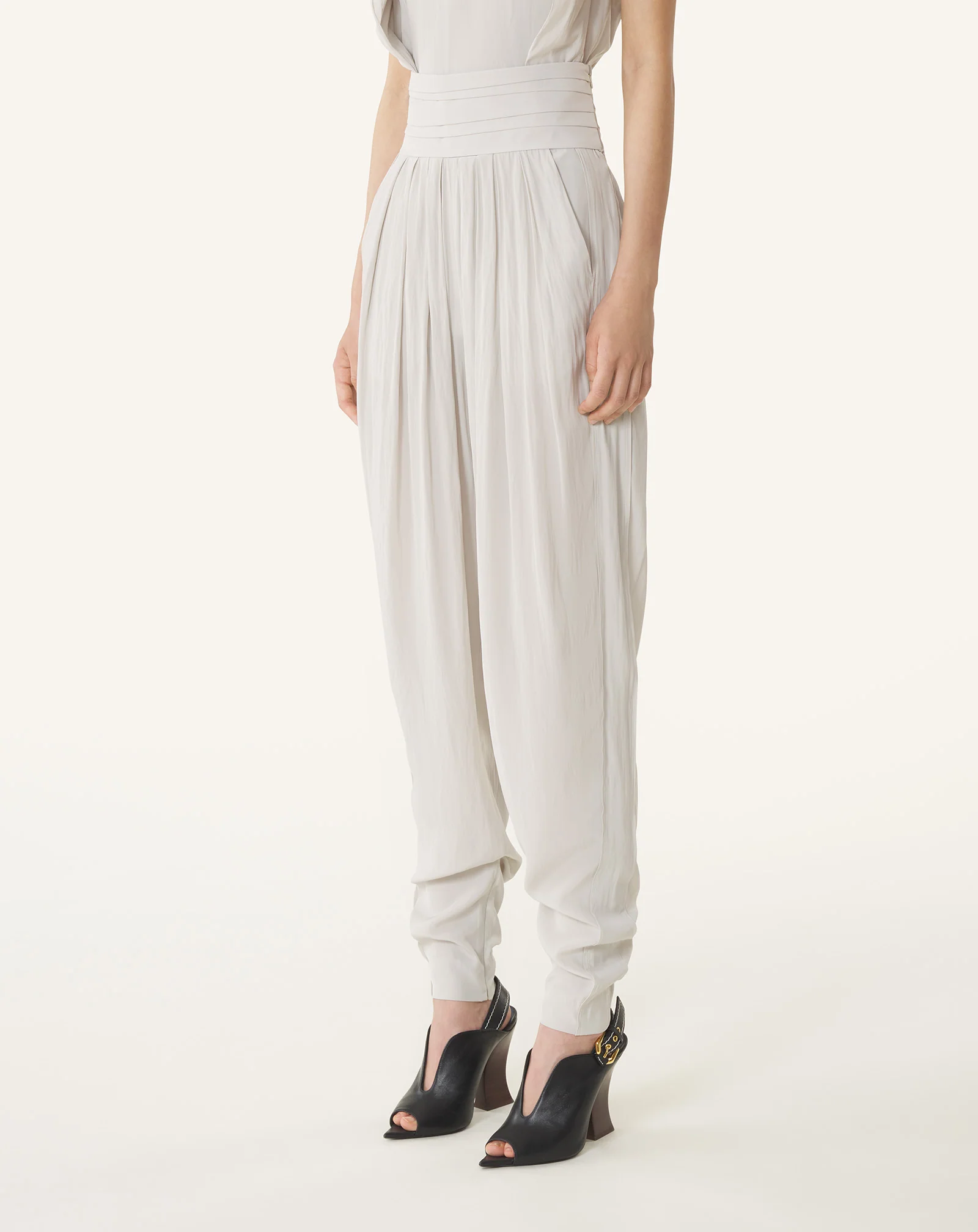 DRAPED CHARMEUSE PANTS - Image 3