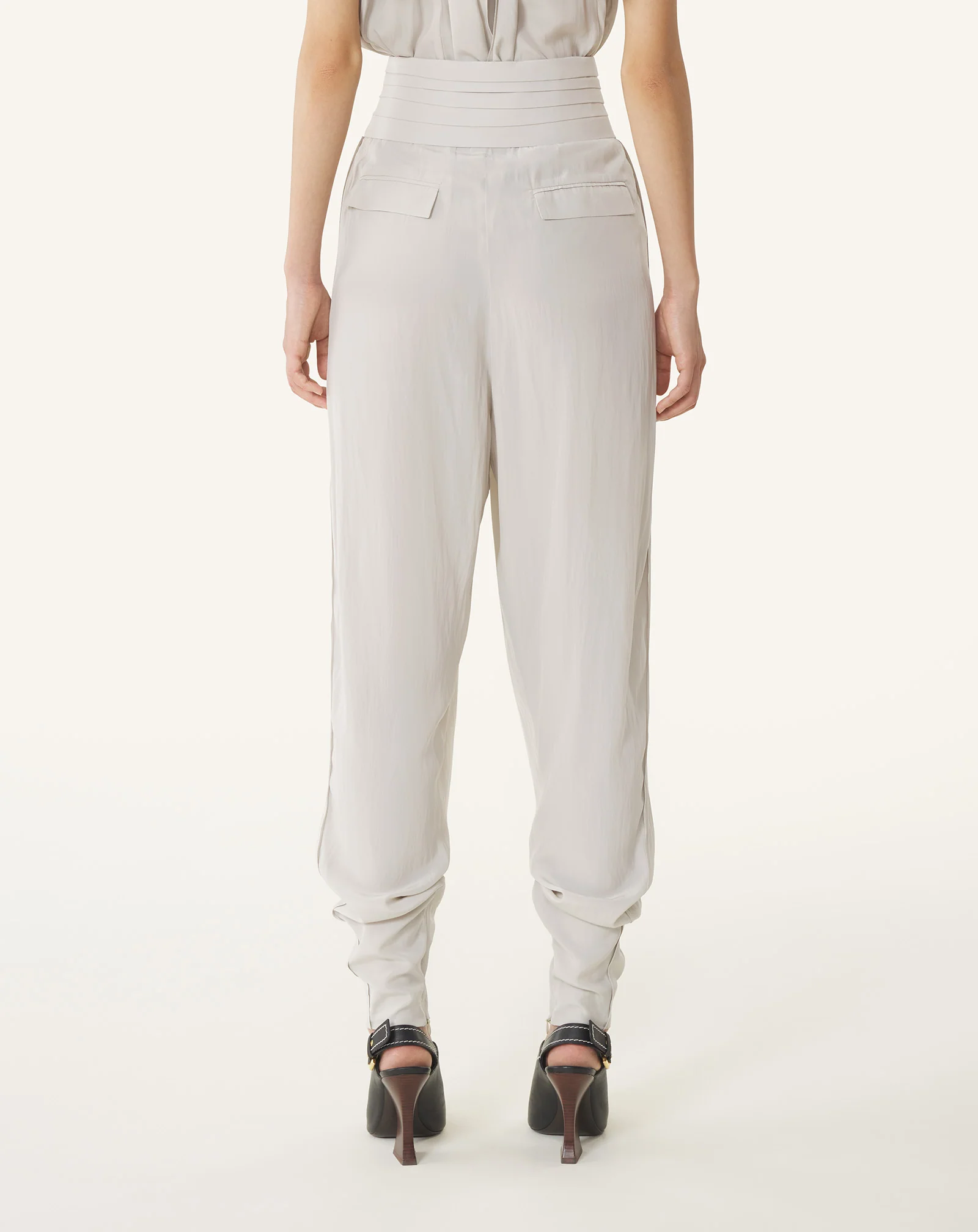 DRAPED CHARMEUSE PANTS - Image 4