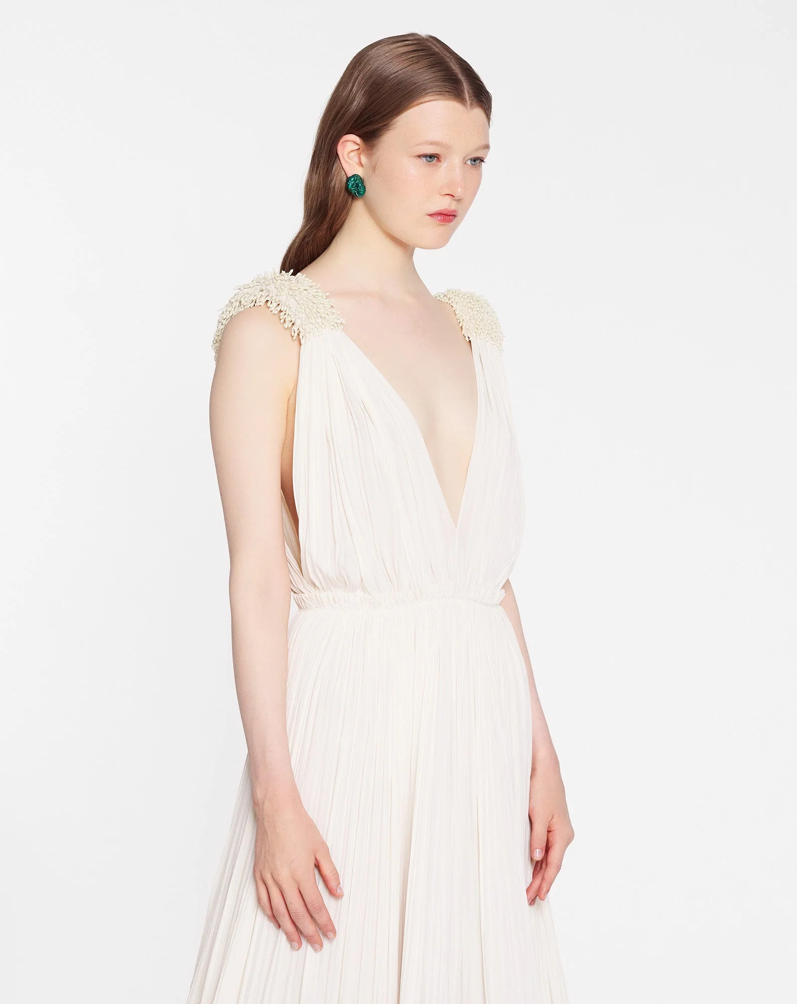 FLOOR LENGTH EVENING GOWN IN CHARMEUSE - Image 4