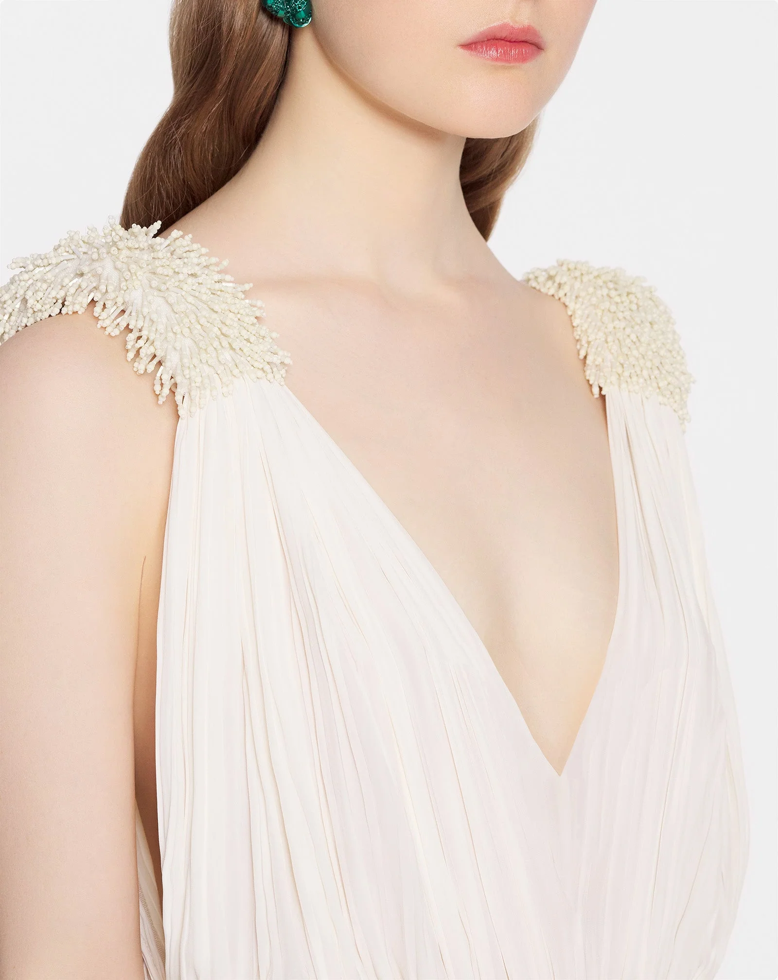 FLOOR LENGTH EVENING GOWN IN CHARMEUSE - Image 5