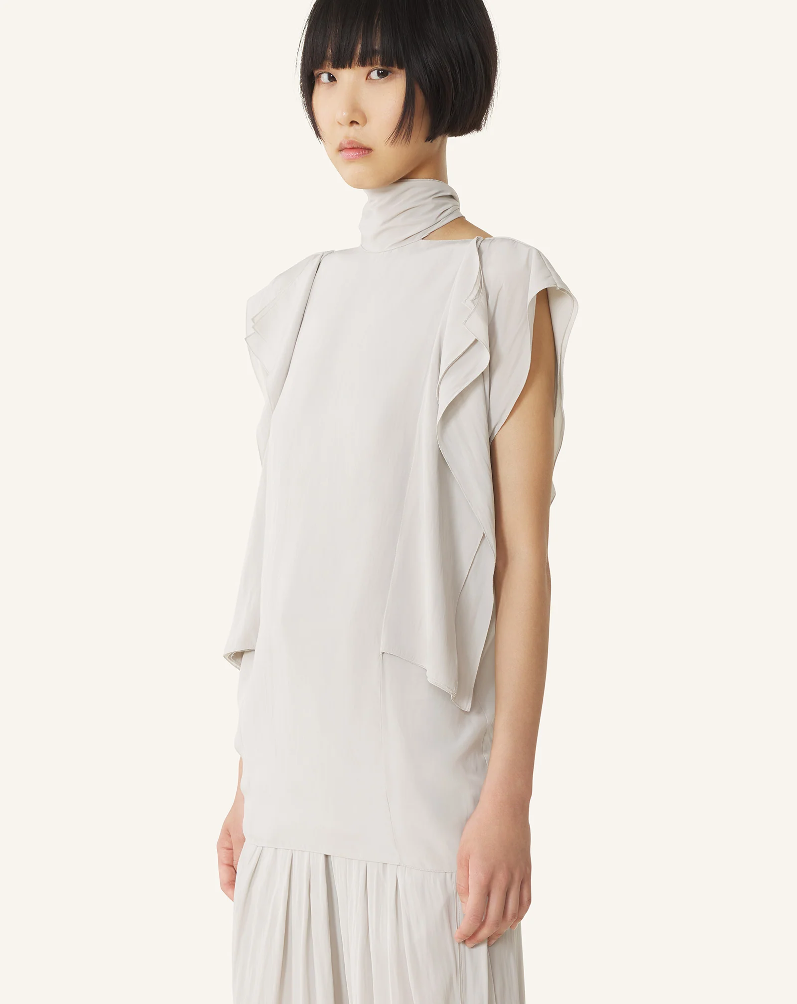 FRILLED TOP IN CHARMEUSE - Image 3