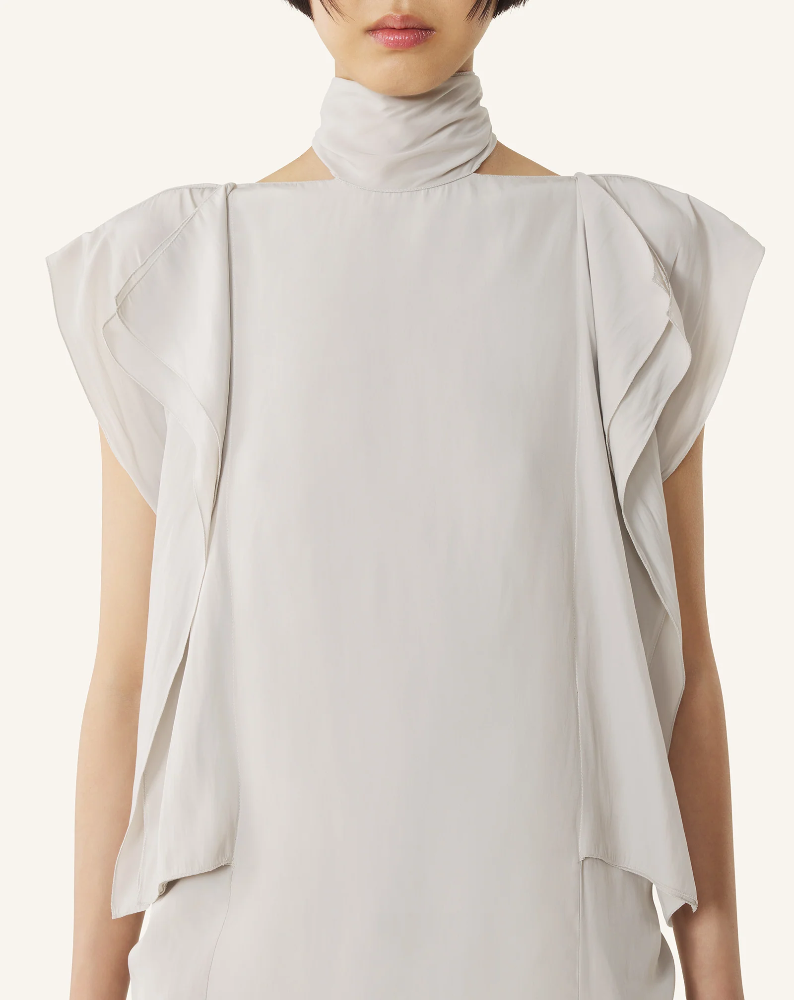 FRILLED TOP IN CHARMEUSE - Image 5