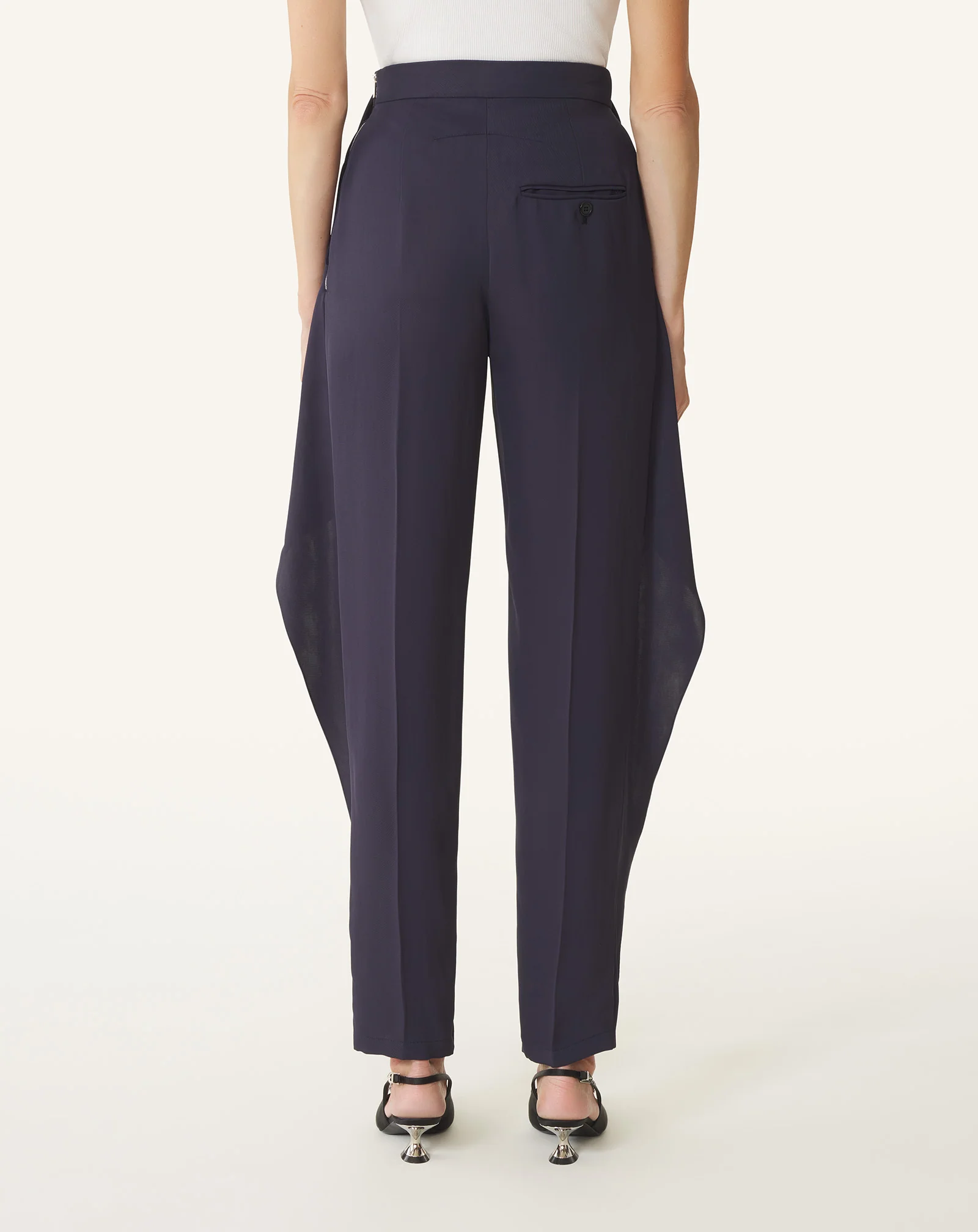 FRILLED TWILL PANTS - Image 4