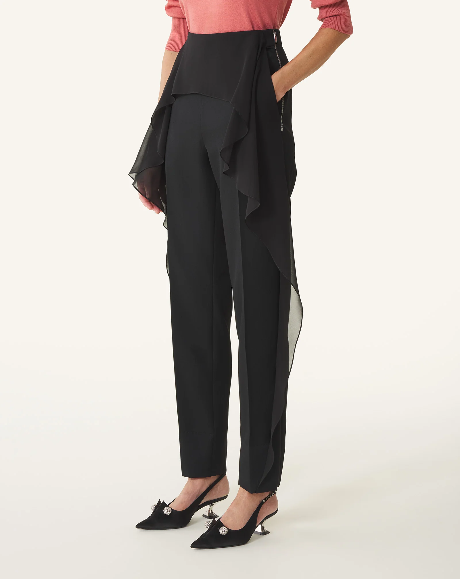 FRILLED WOOL PANTS - Image 3