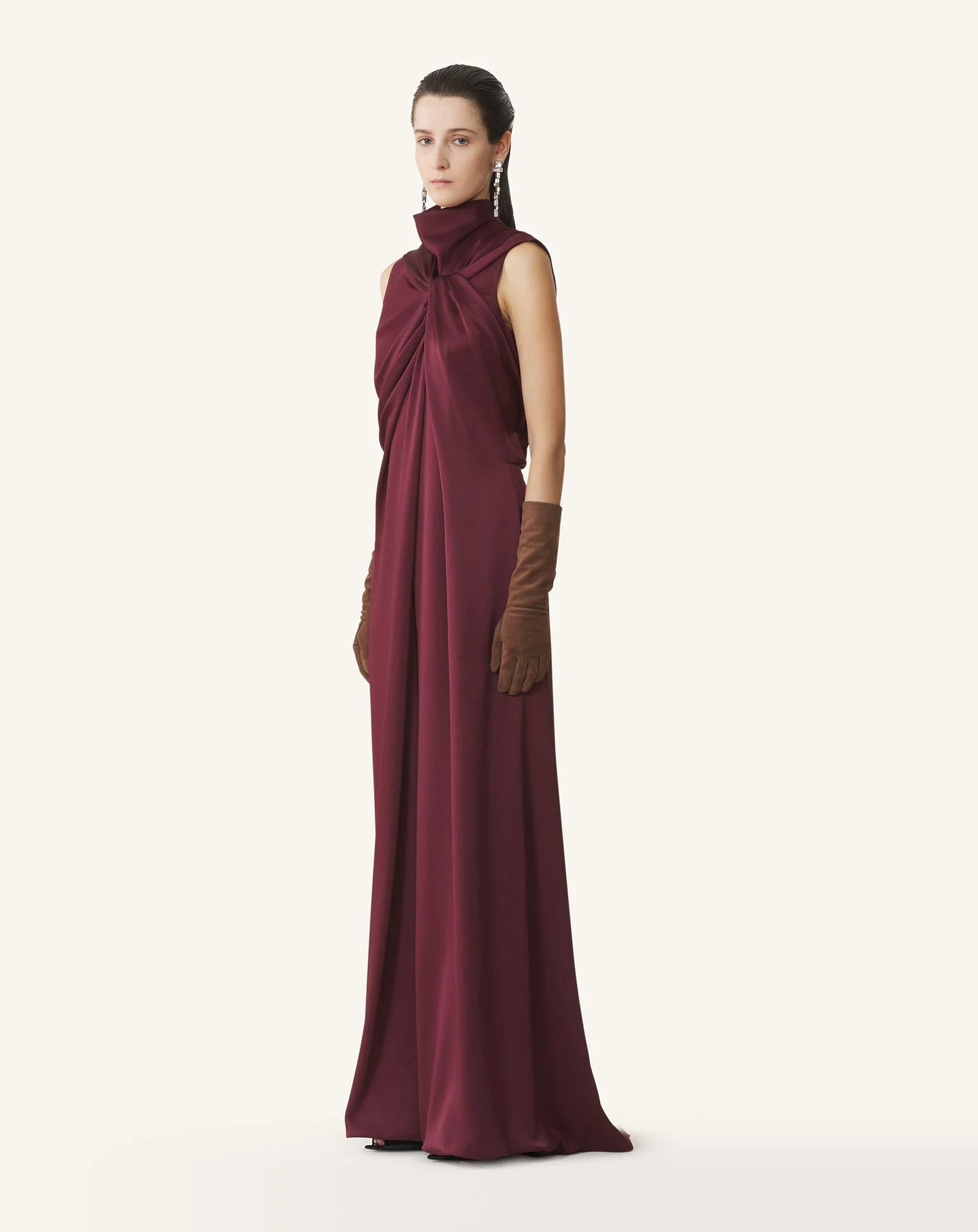 LONG JUMPSUIT IN SATIN - Image 3