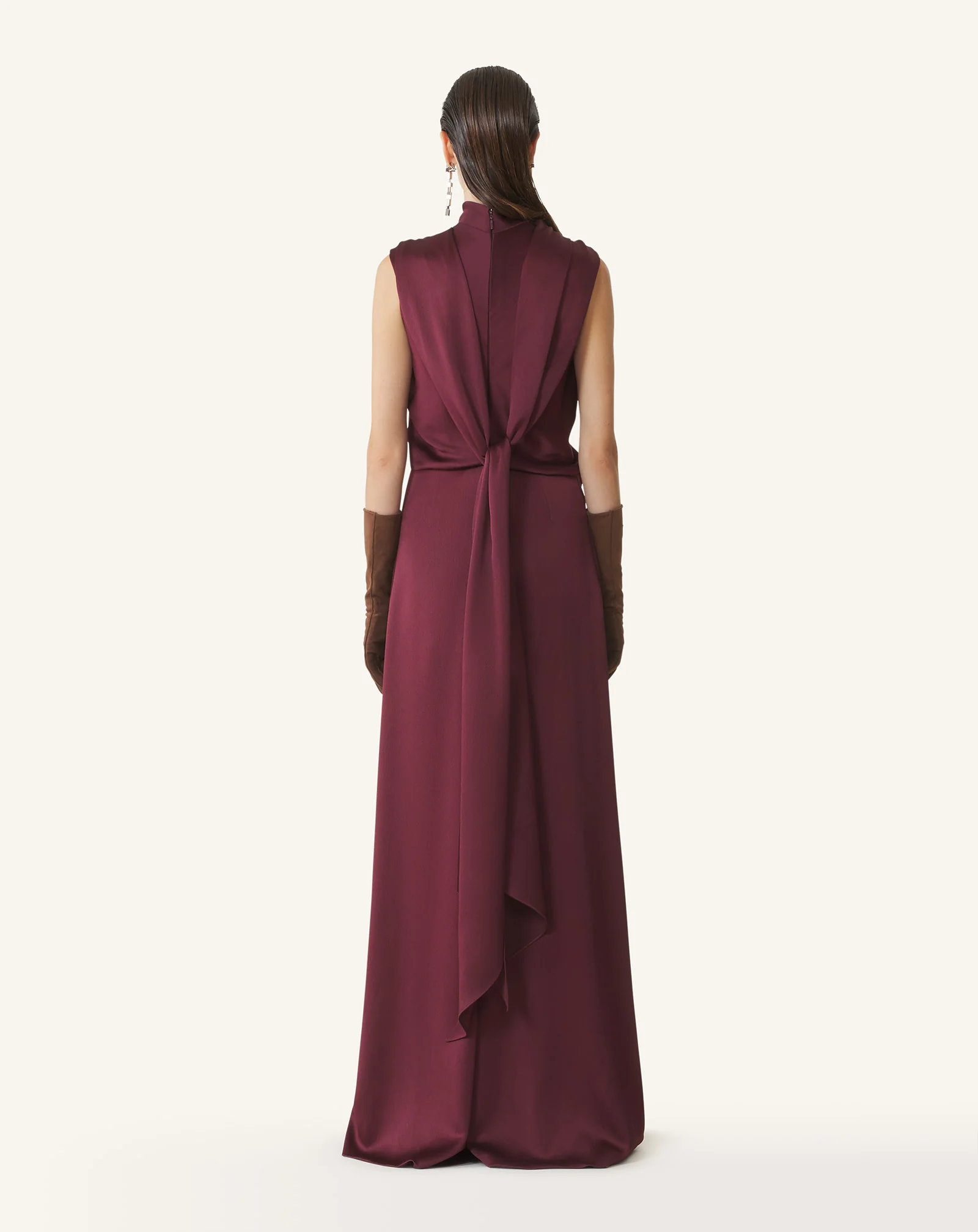 LONG JUMPSUIT IN SATIN - Image 4