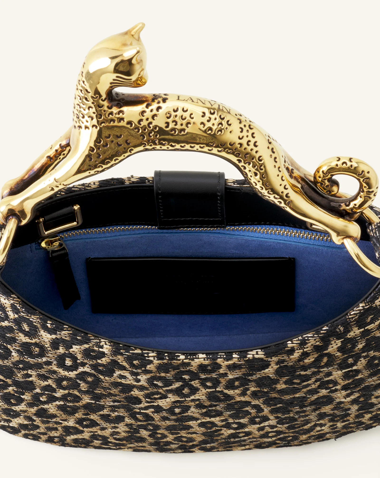 HOBO CAT BAG IN RAFFIA LEOPARD PRINT - Image 6