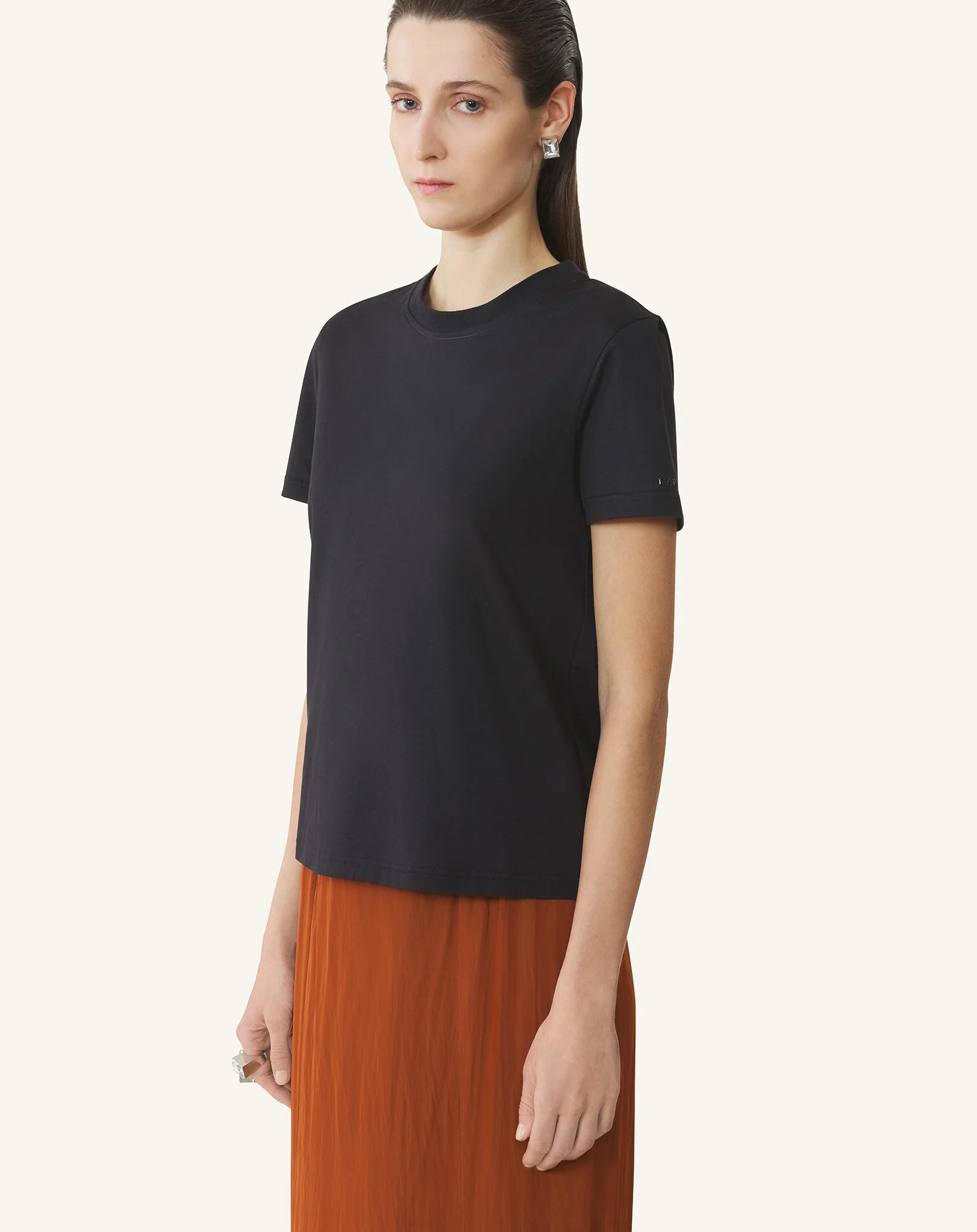COTTON T-SHIRT WITH RIBBON DETAIL - Image 3