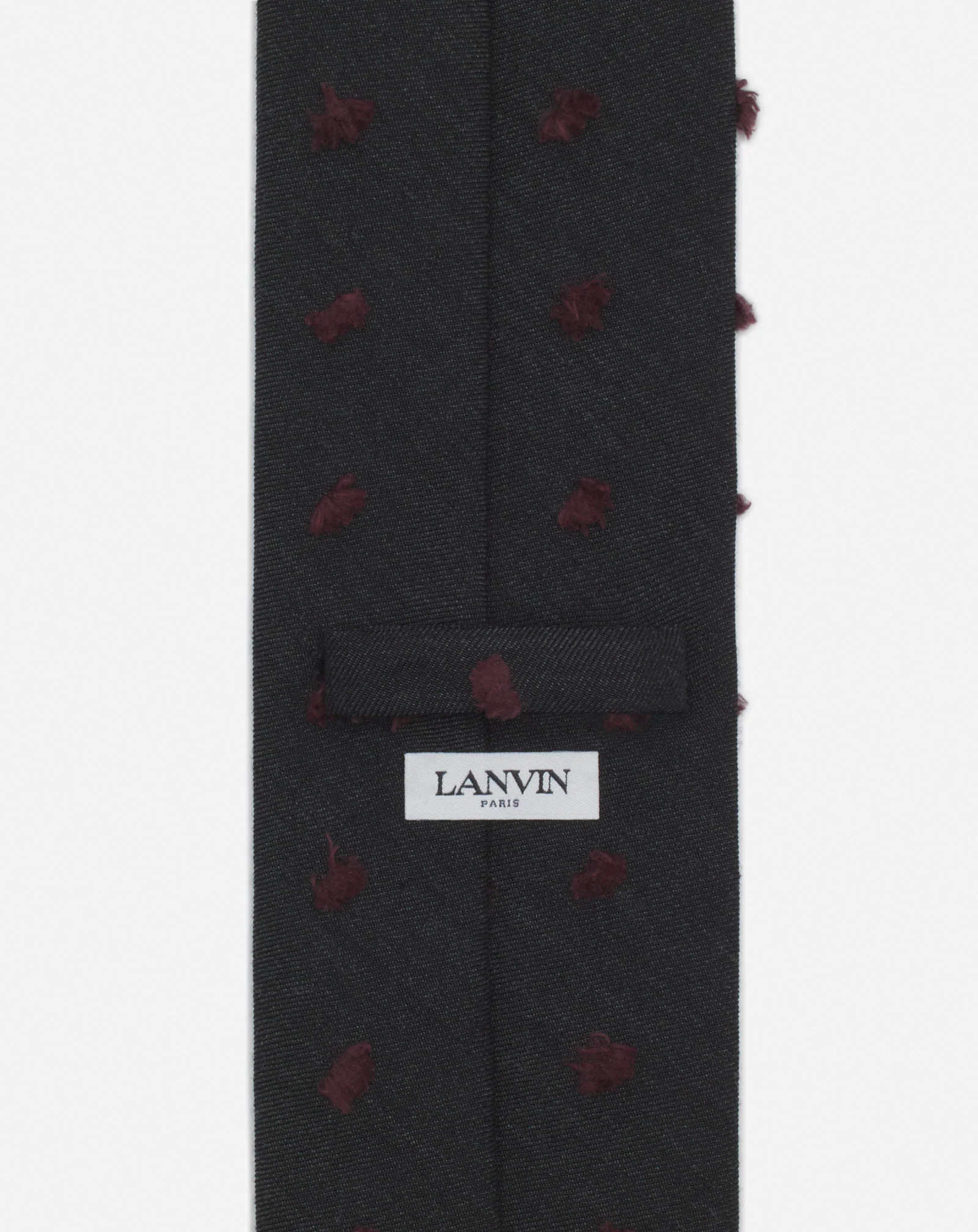 LANVIN WOVEN WOOL TIE WITH MAXI POLKA DOTS - Image 3