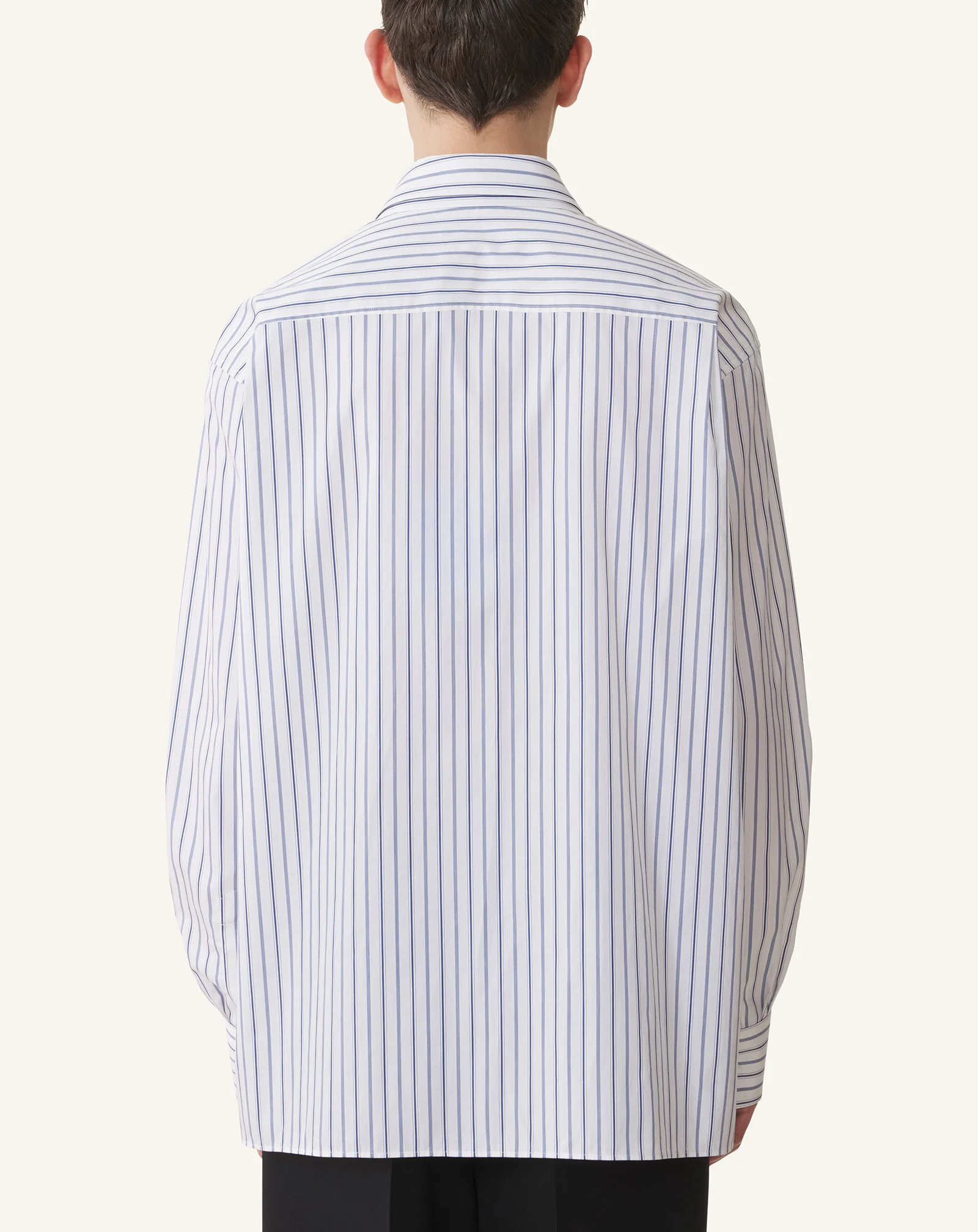 OVERSIZED STRIPED COTTON POPLIN SHIRT - Image 4