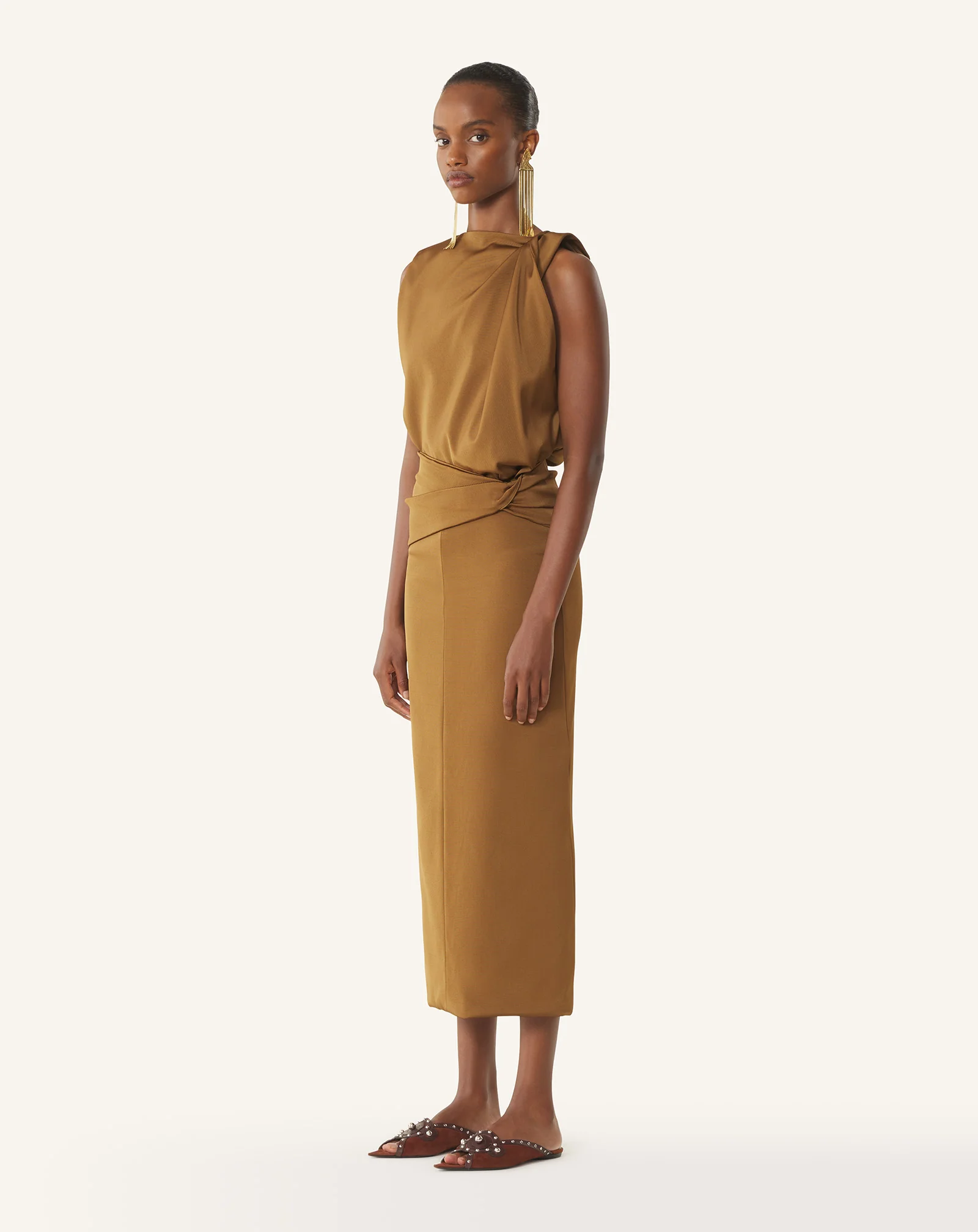 MIDI DRESS IN VISCOSE - Image 3