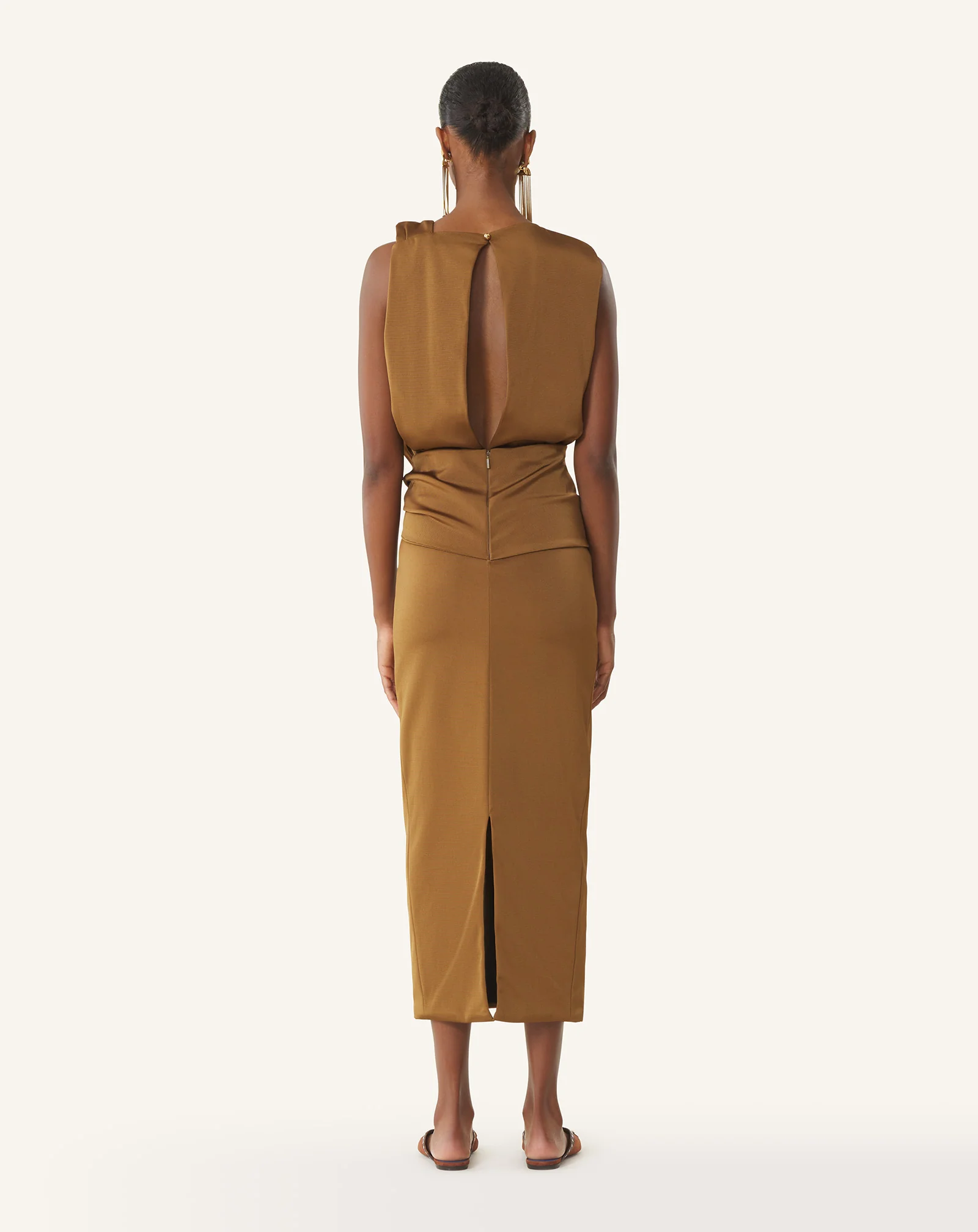 MIDI DRESS IN VISCOSE - Image 4