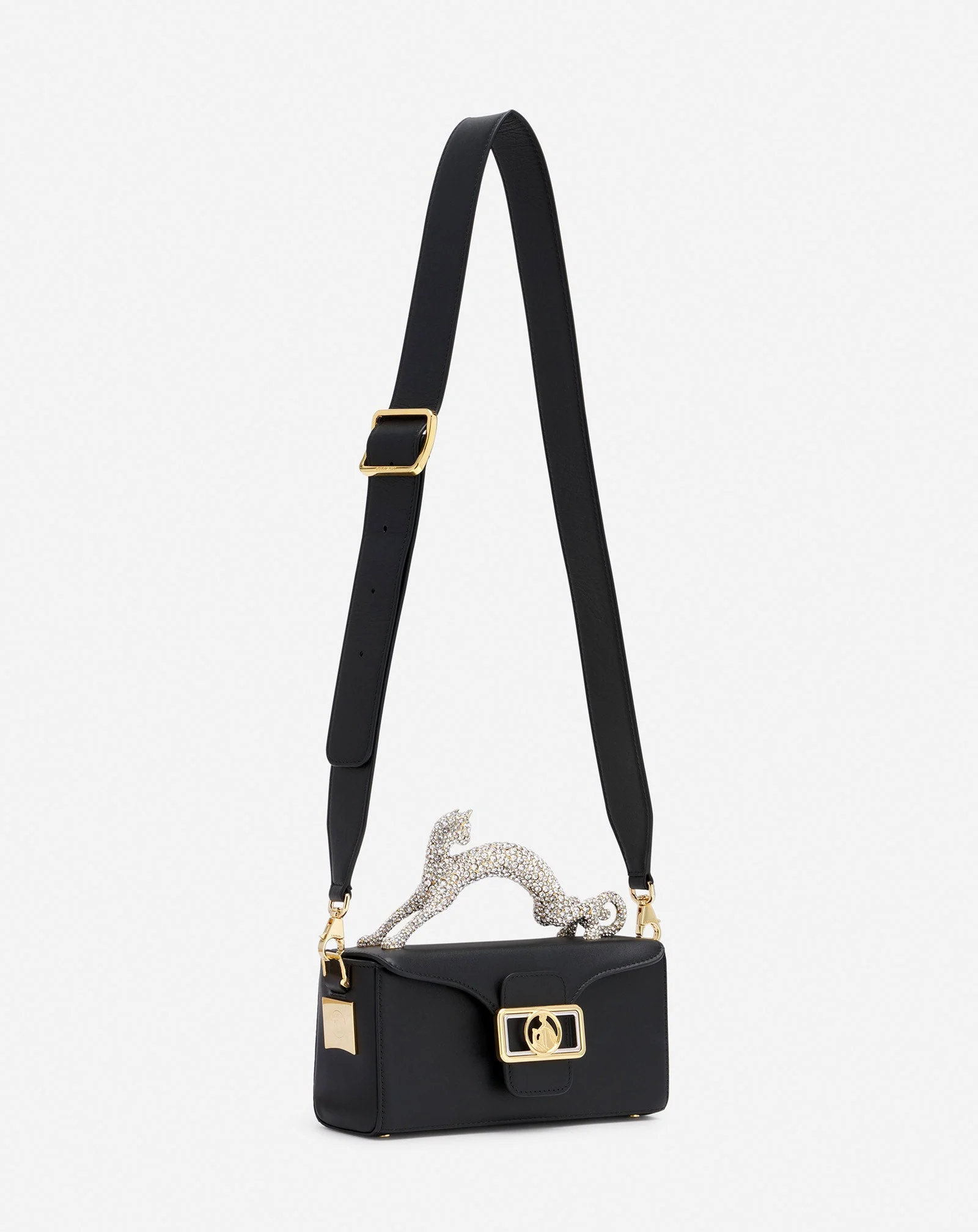 PENCIL CAT NANO BAG IN LEATHER AND RHINESTONES - Image 3