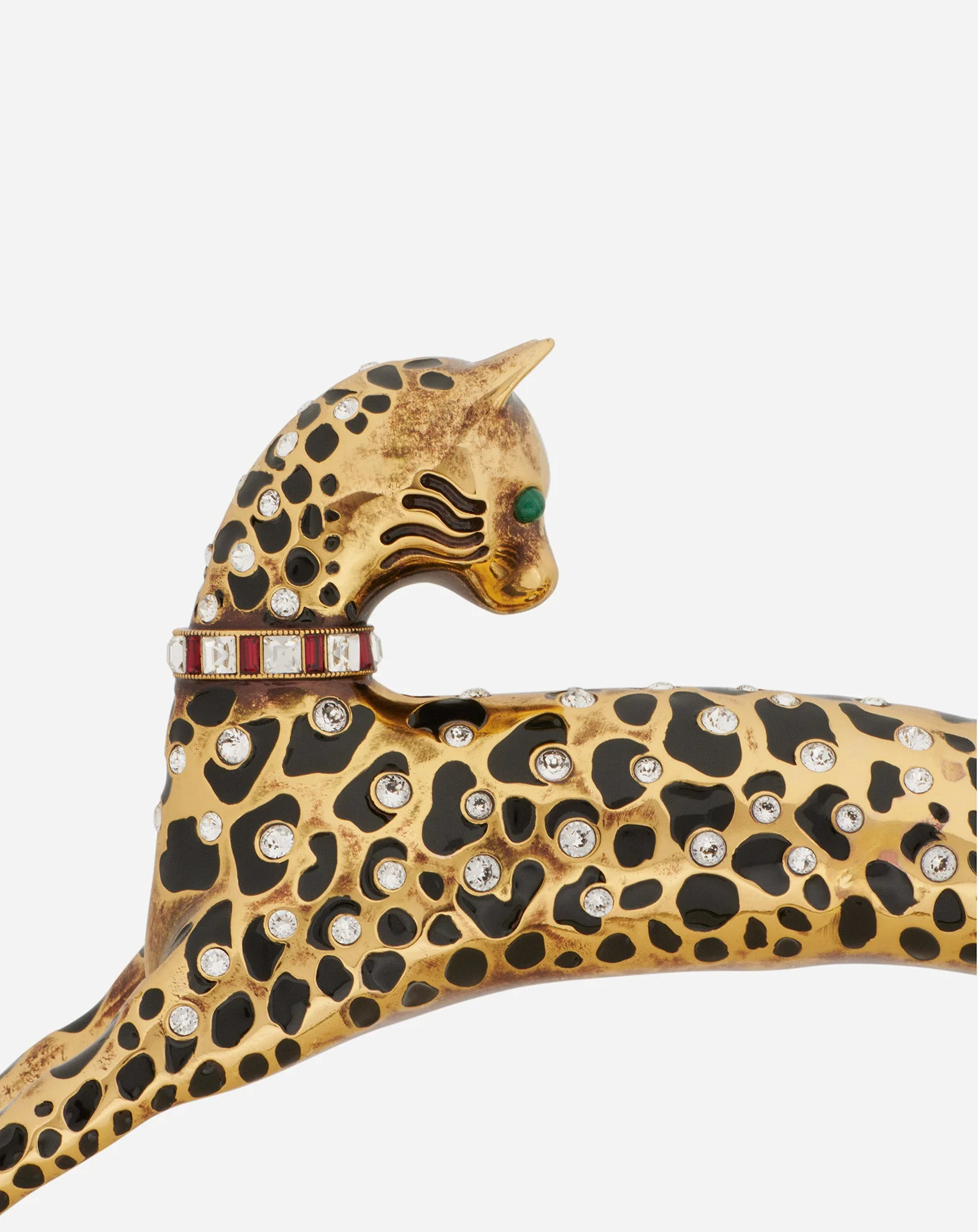 PENCIL CAT BAG IN SHINY LEATHER AND RHINESTONES - Image 9