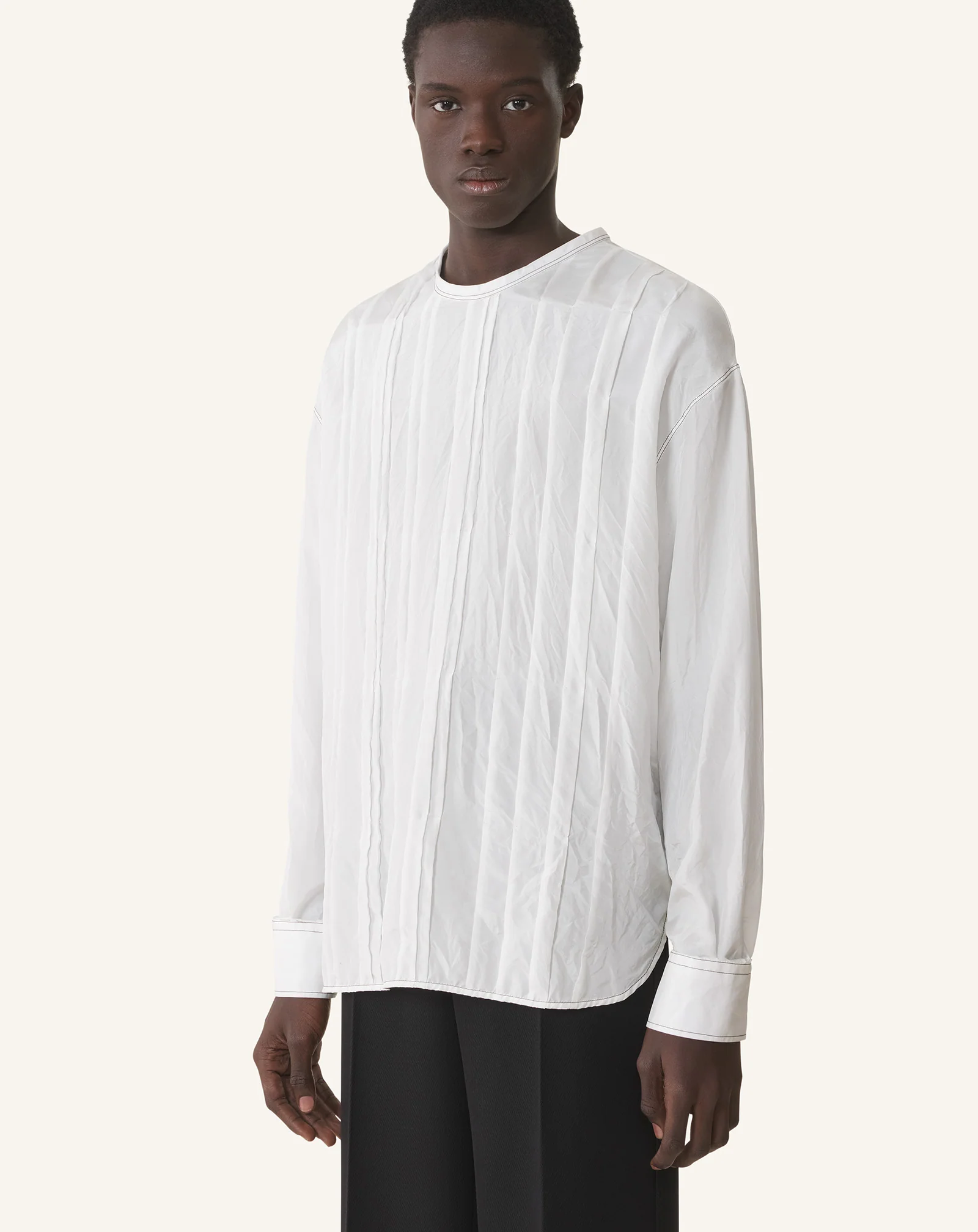 PLEATED SILK TOP - Image 3