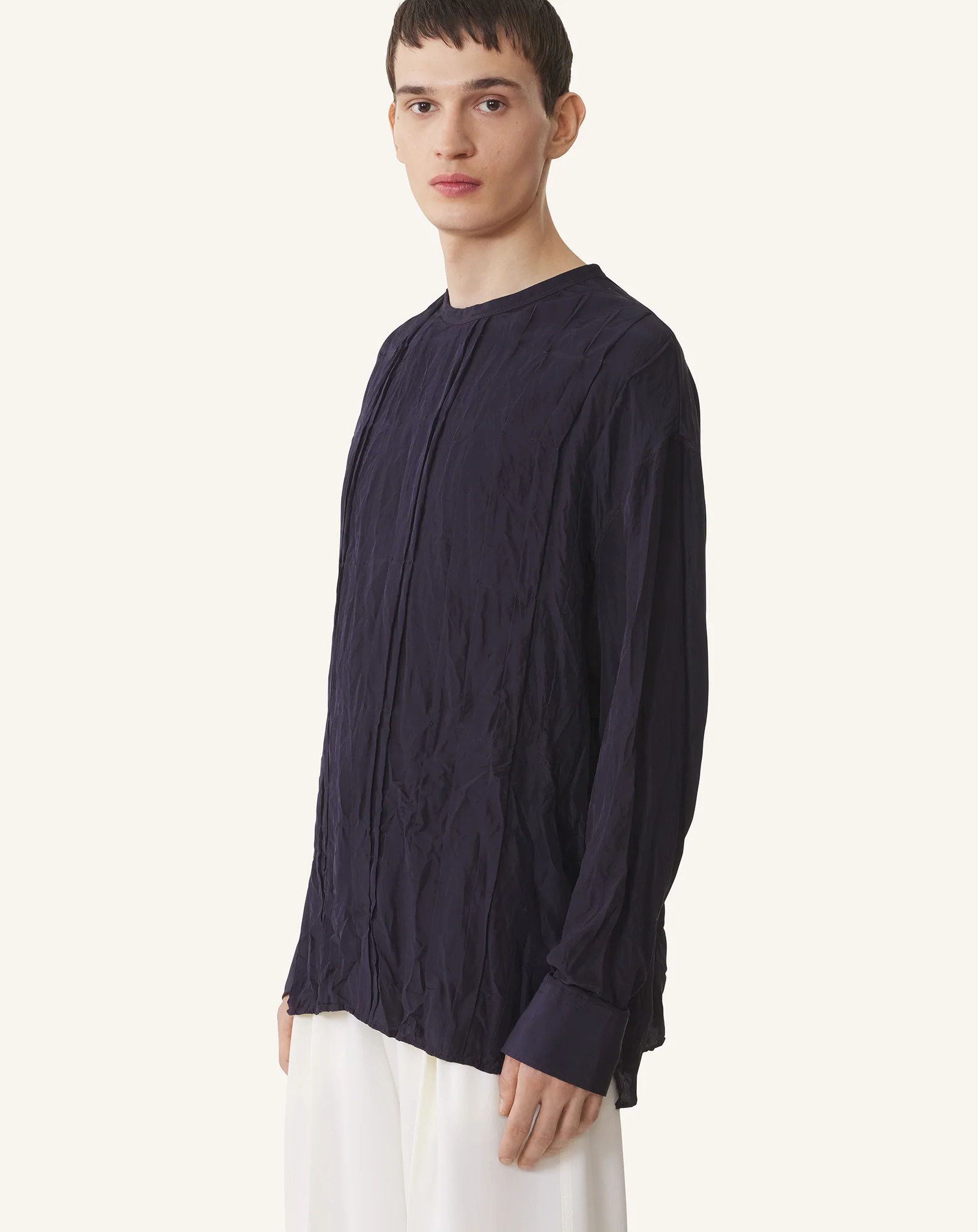 PLEATED SILK TOP - Image 3