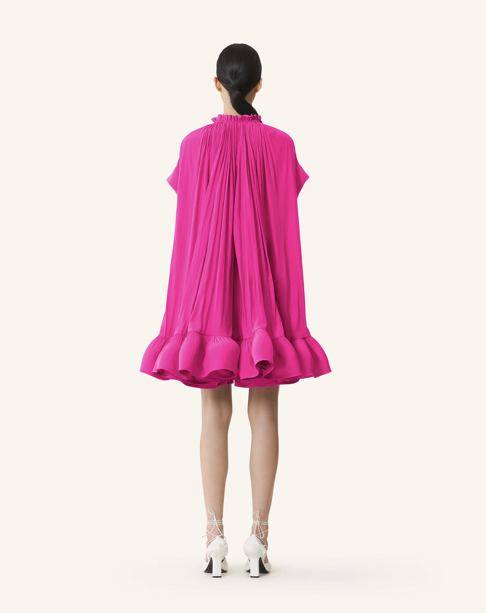 SHORT CHARMEUSE DRESS - Image 4