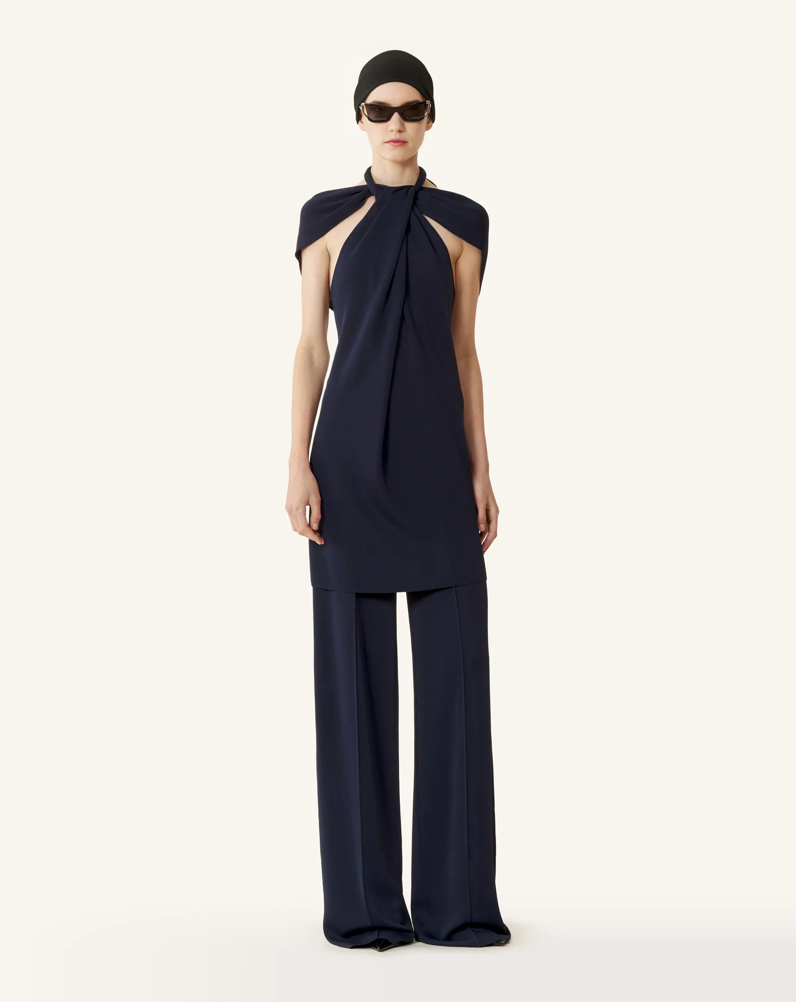 TIE-NECK TOP IN VISCOSE - Image 3