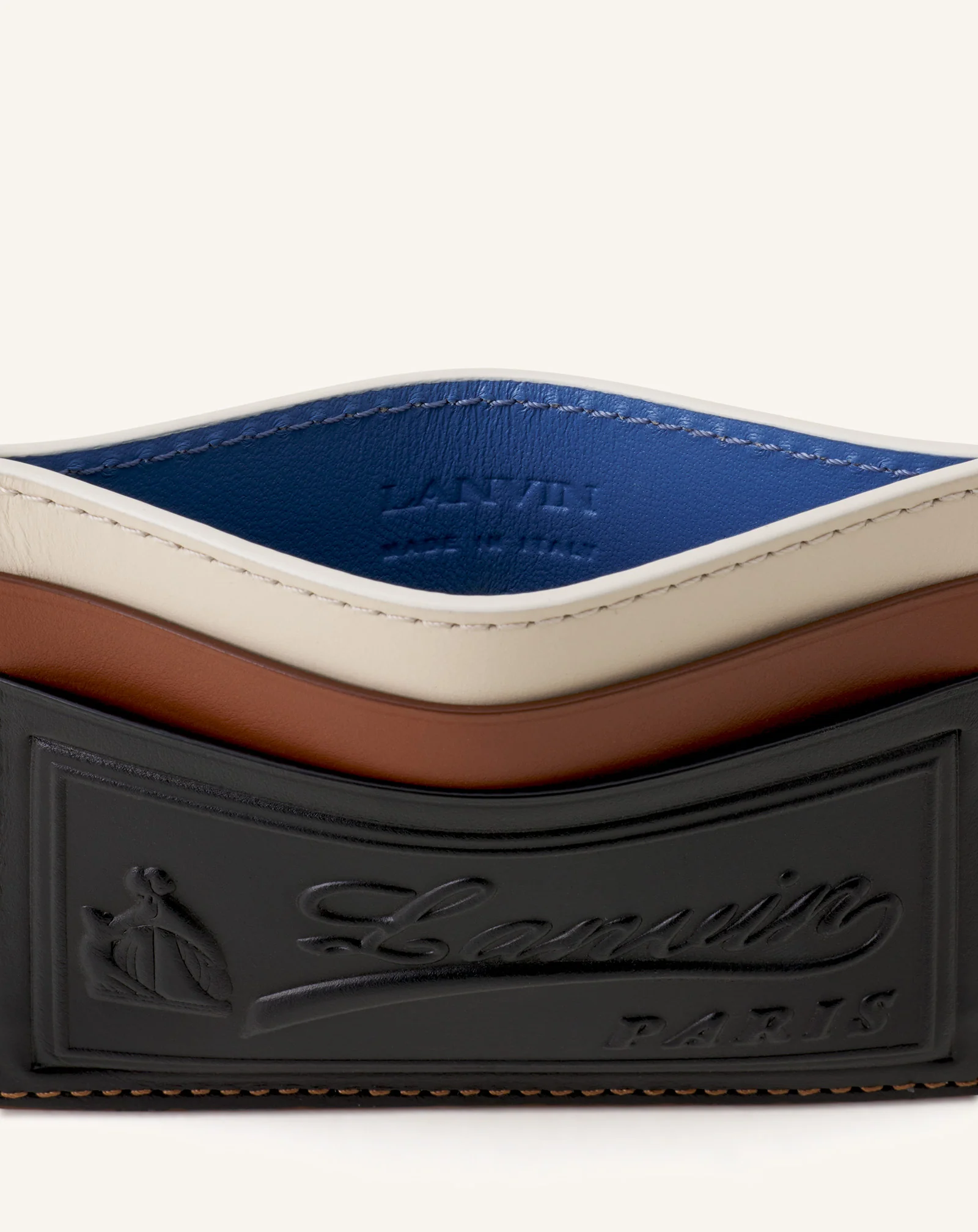TRICOLOR LEATHER CARD HOLDER - Image 3