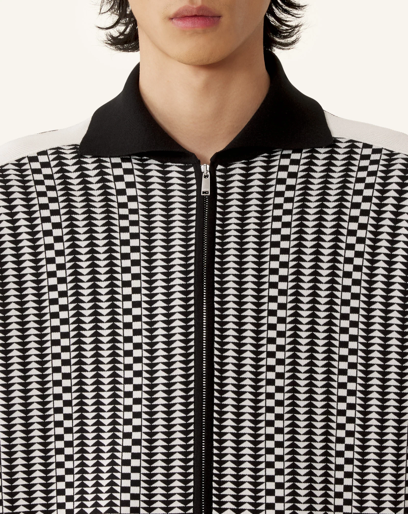 ZIP JACKET IN SILK AND COTTON JACQUARD - Image 5