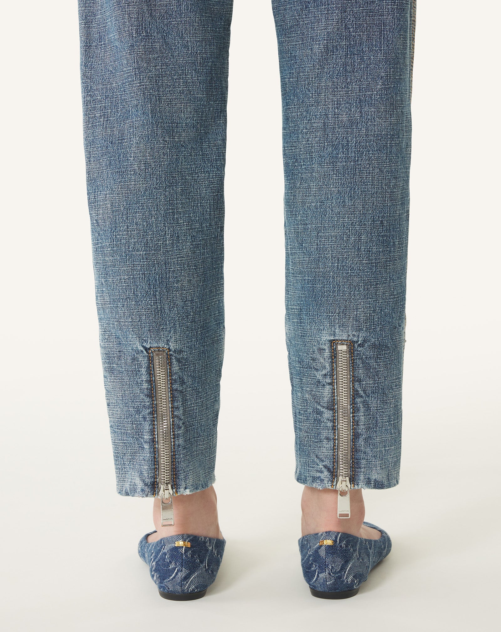 ZIPPED DENIM PANTS - Image 5